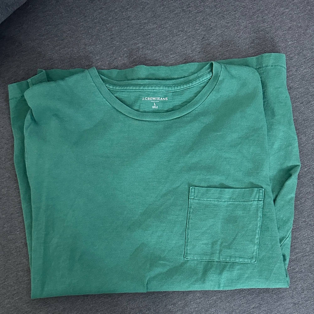 J. Crew Men's Teal Short Sleeve Pocket Tee